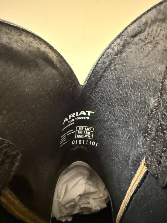 Ariat Arena Rebound Western Boots - Men\'s 13D - Black Elephant Print - NWT main image 6